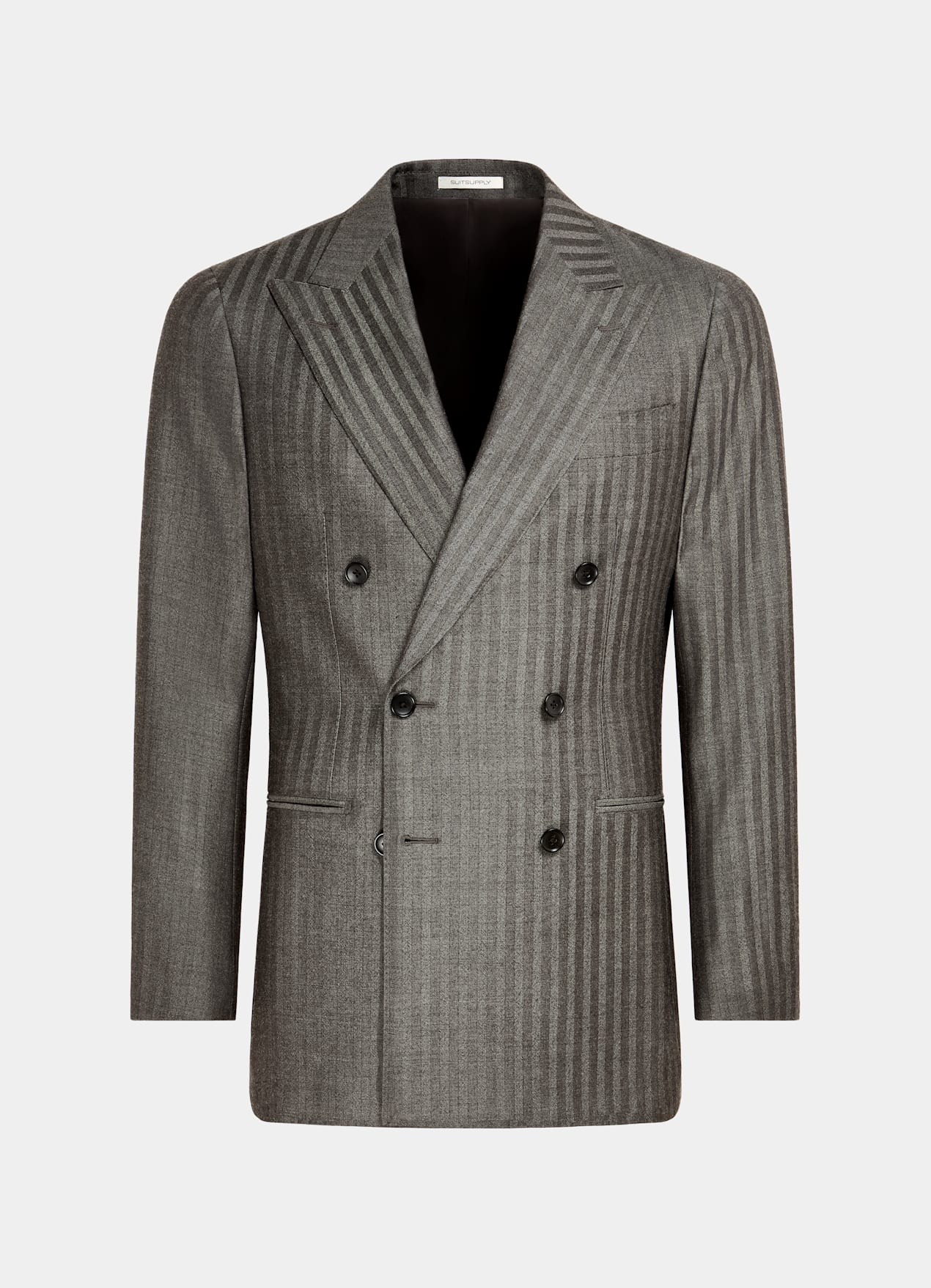 Costume Havana coupe Tailored taupe à chevrons