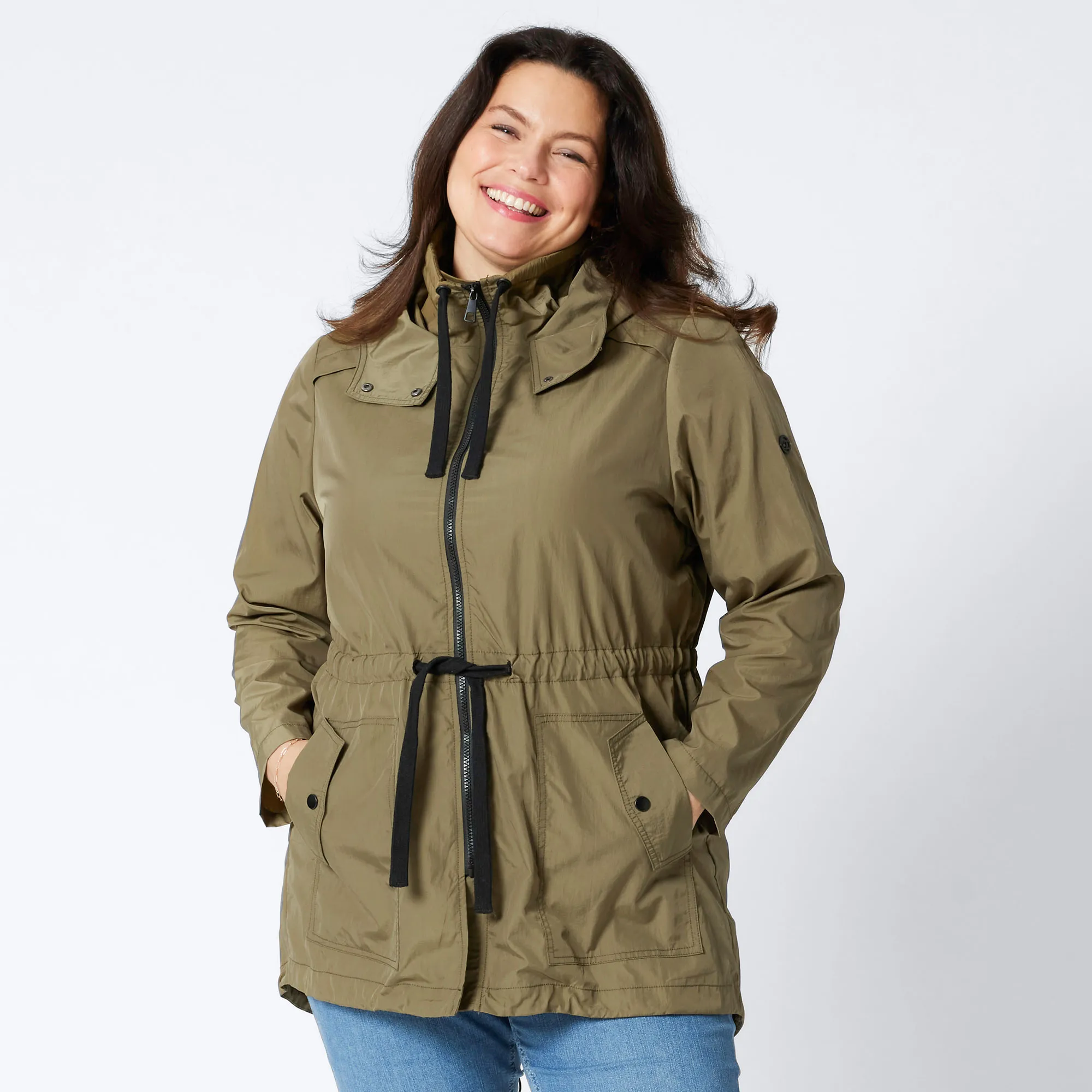Damen-Jacke mit Kapuze, große Größen