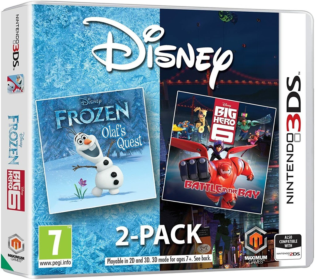 Disney Frozen Big Hero 6 Double pack- Nintendo 3DS