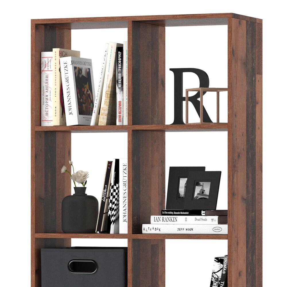 Vicco Raumteiler Standregal Bücherregal Scutum 8 Fächer Old Style Hochregal