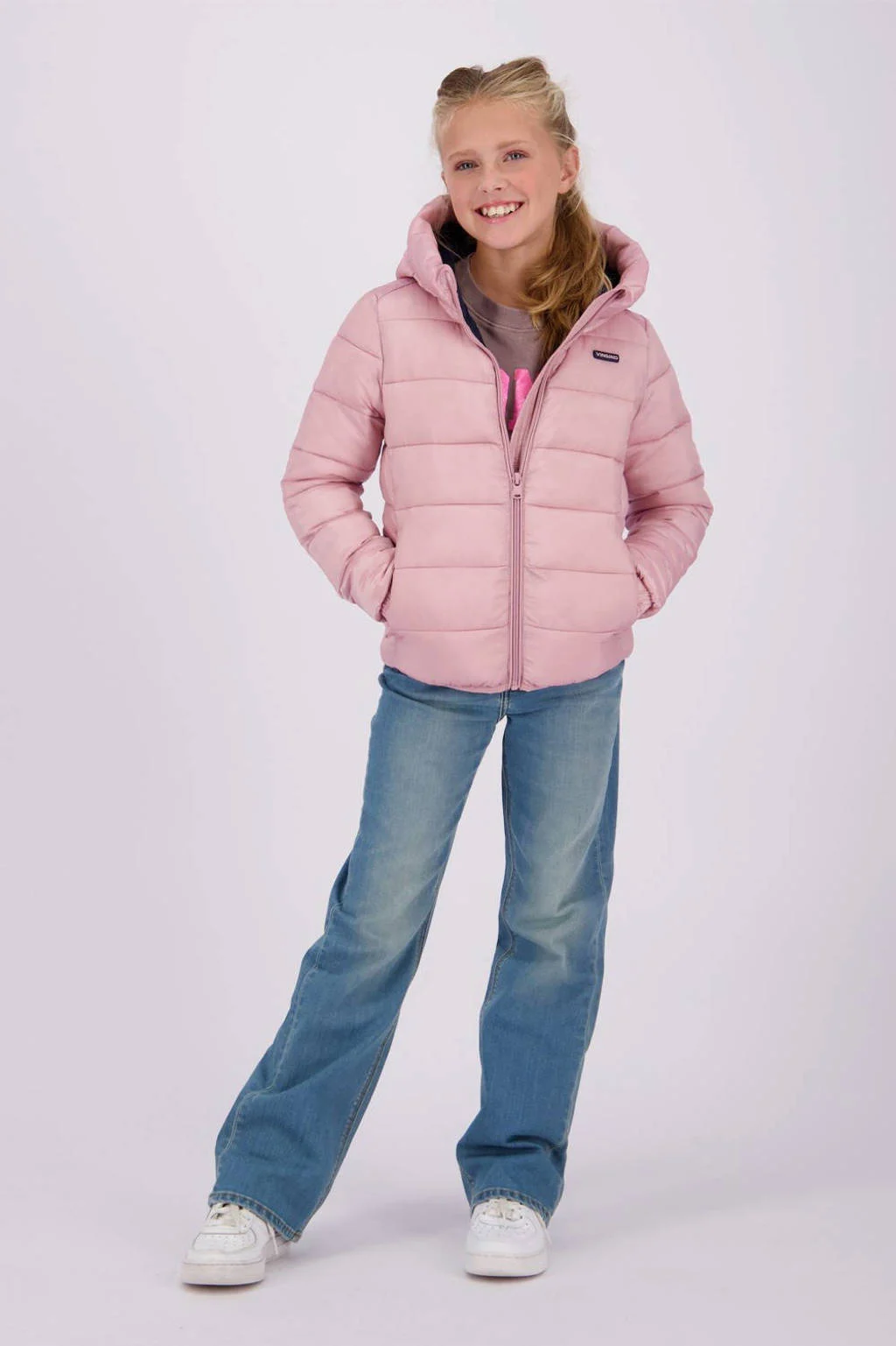 Vingino gewatteerde winterjas Tianne pastelroze