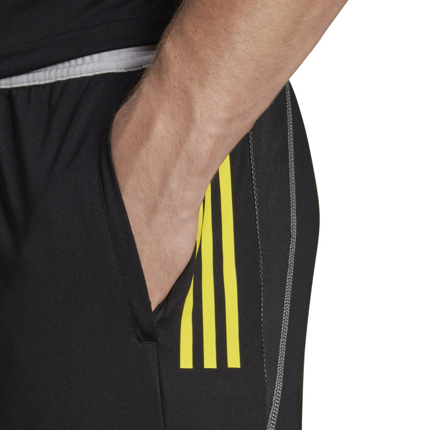 Adidas Tiro 23 Competition Trainingsbroekje Zwart Geel Grijs