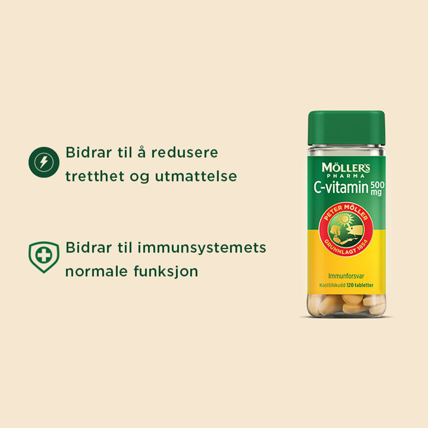 Möller's Pharma C-vitamin 500mg 120 tabletter