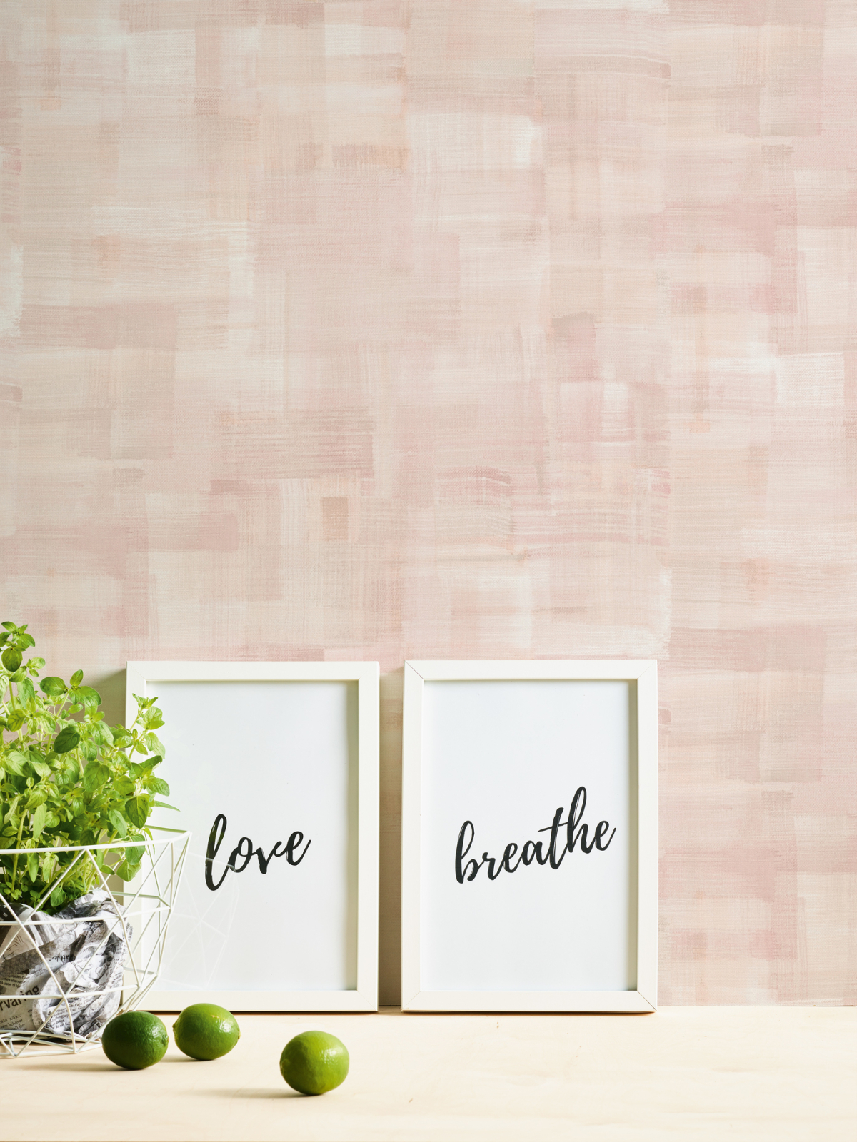 Vliestapete GEO NORDIC - rosa-beige - 10 Meter