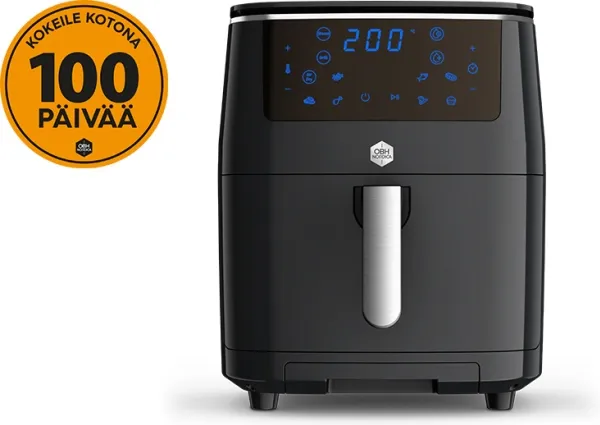 OBH Nordica Easy Fry & Grill FW2018S0 3in1 Steam  - Varmluftsrister - 6.5 liter - sort
