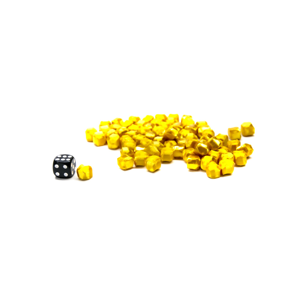 Pions en forme de pépites d'or - x5