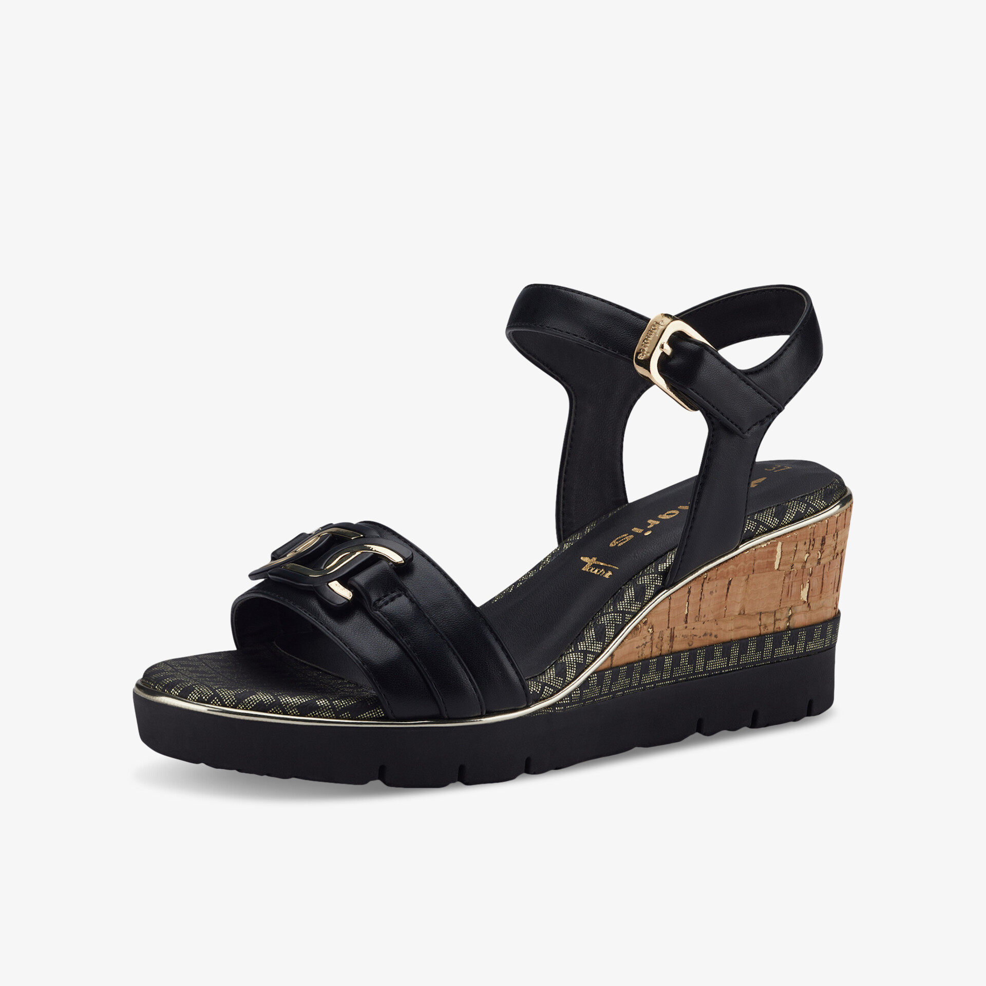 Tamaris Damen Keilsandalen schwarz
