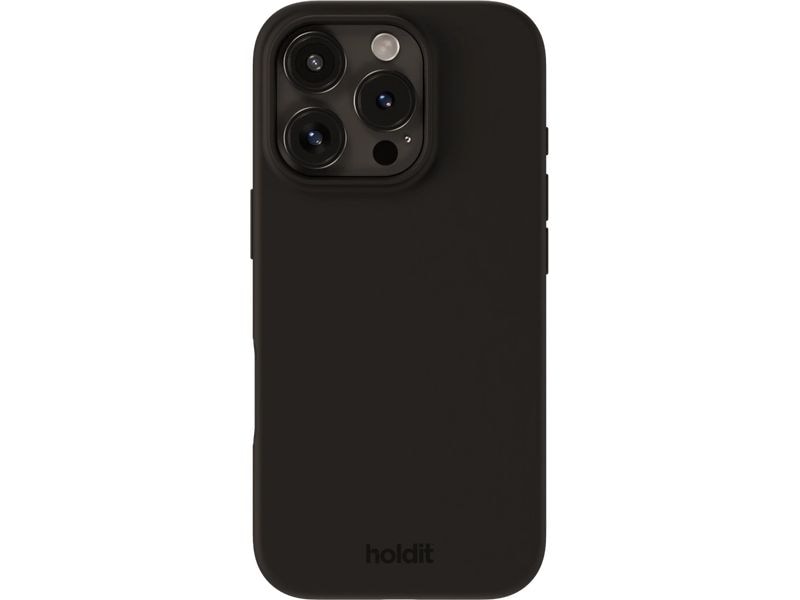 Holdit Back Cover Silicone iPhone 16 Pro Max Schwarz Schutzhülle für das Apple iPhone 16 Pro Max