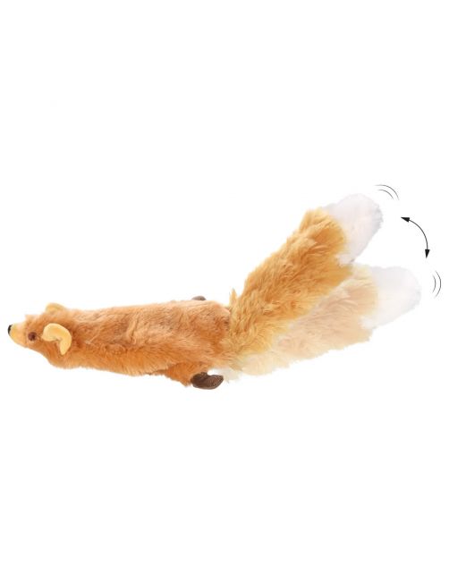 Flamingo Flapso Bewegende Eekhoorn - Kattenspeelgoed - 14x35x4 cm Bruin