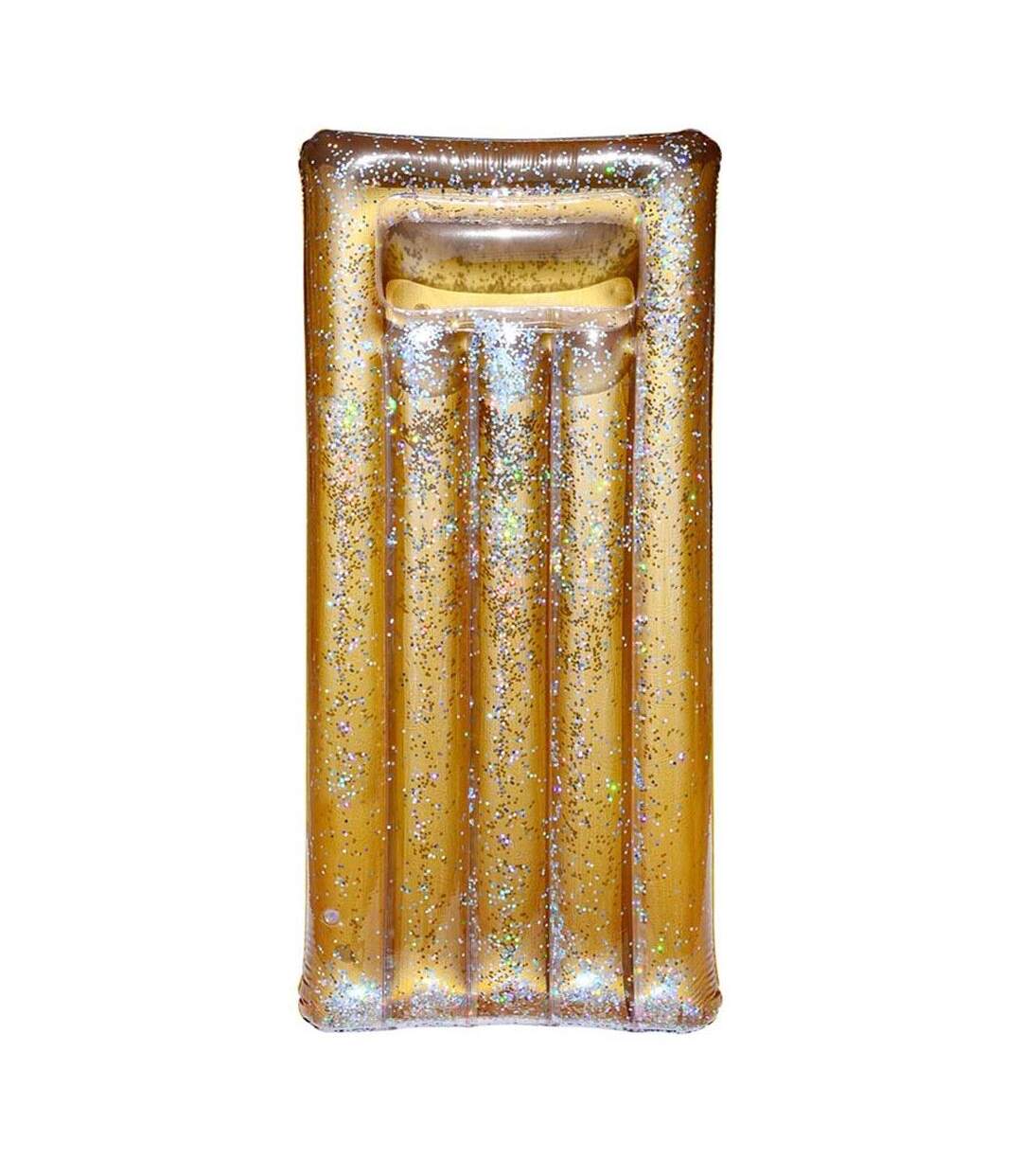 Matelas gonflable à paillettes dorées 181 cm