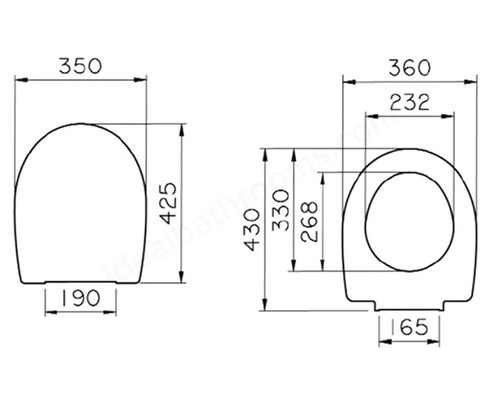 Vitra Pera Architecta Compact toiletzitting, wit