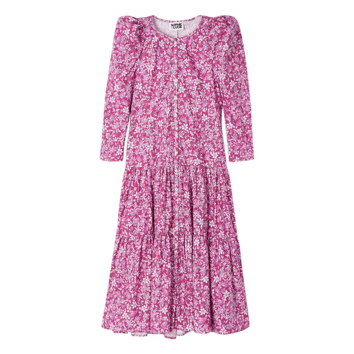 Sophie + Lucie Robe Longue Motifs | Rose
