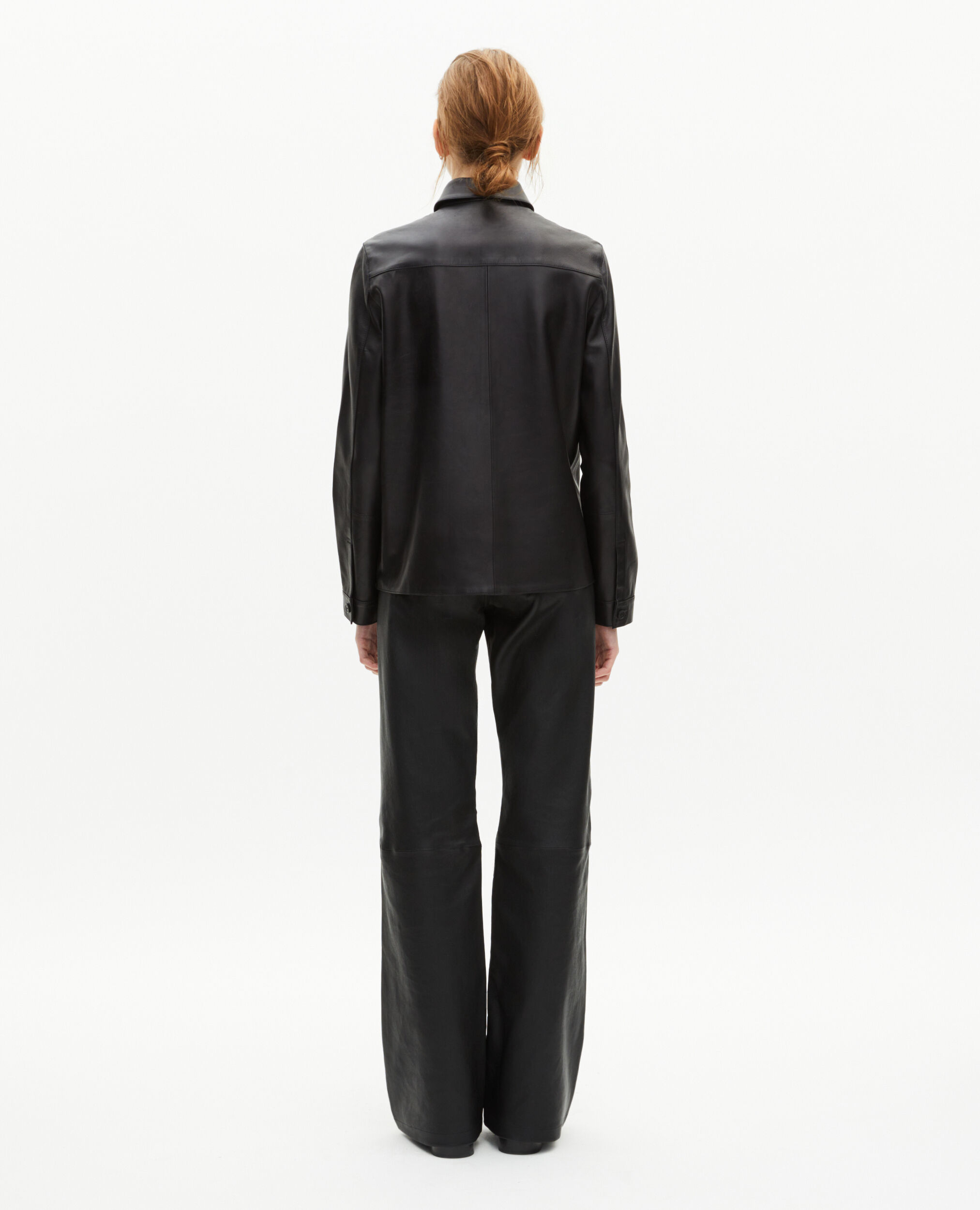 Chemise en cuir noire