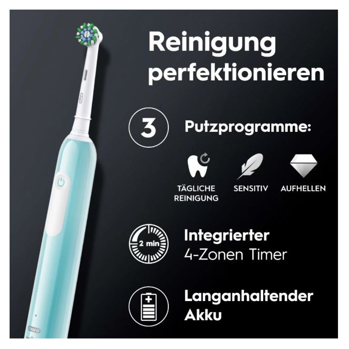 Oral-B Pro 1 Cross Action Caribbean Blue Elektrische Zahnbürste