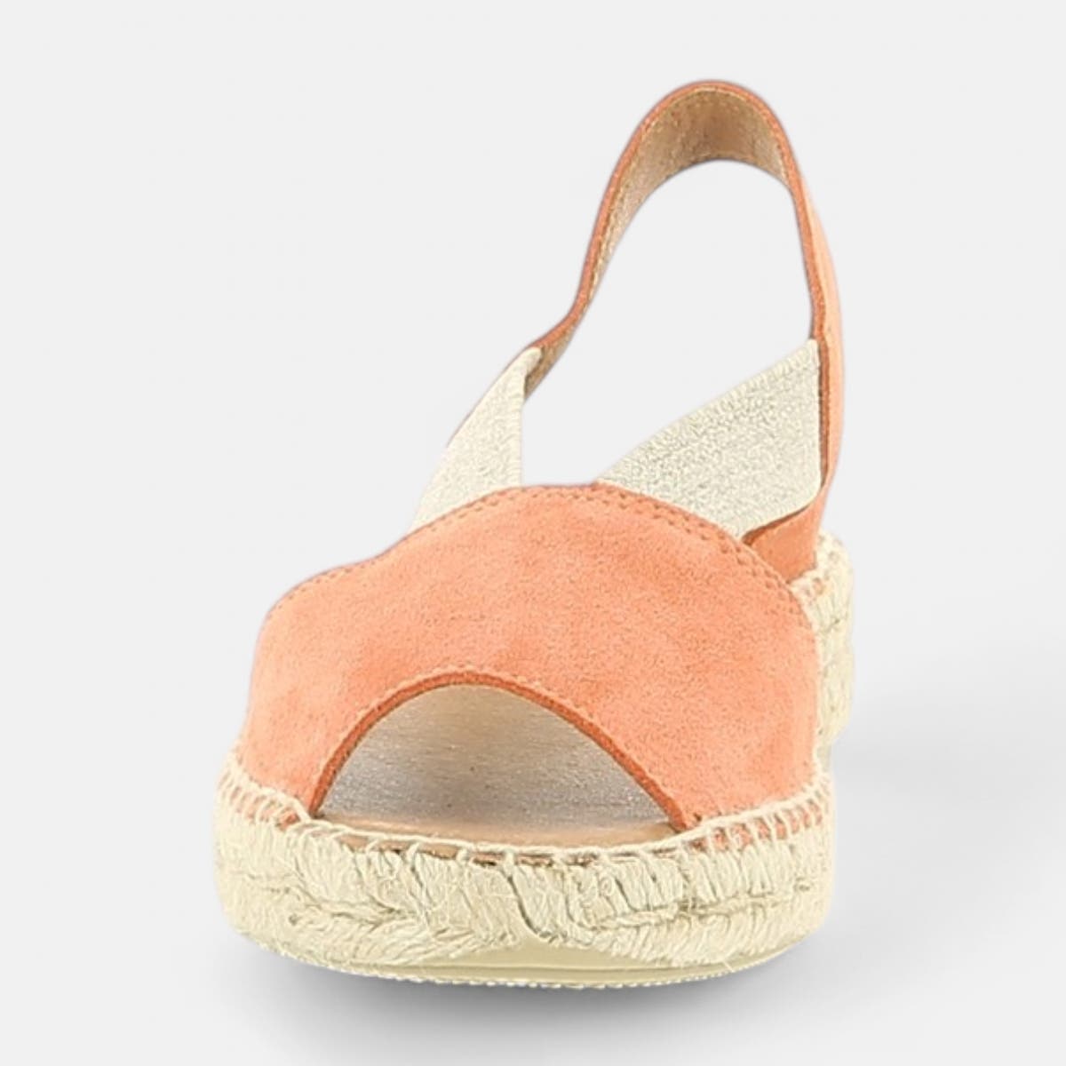 Espadrilles Femme en cuir corail