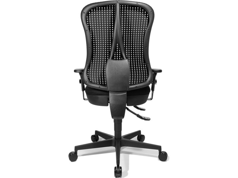 Topstar Bürostuhl Headpoint, Schwarz Drehstuhl mit taillierter Netz-Rückenlehne