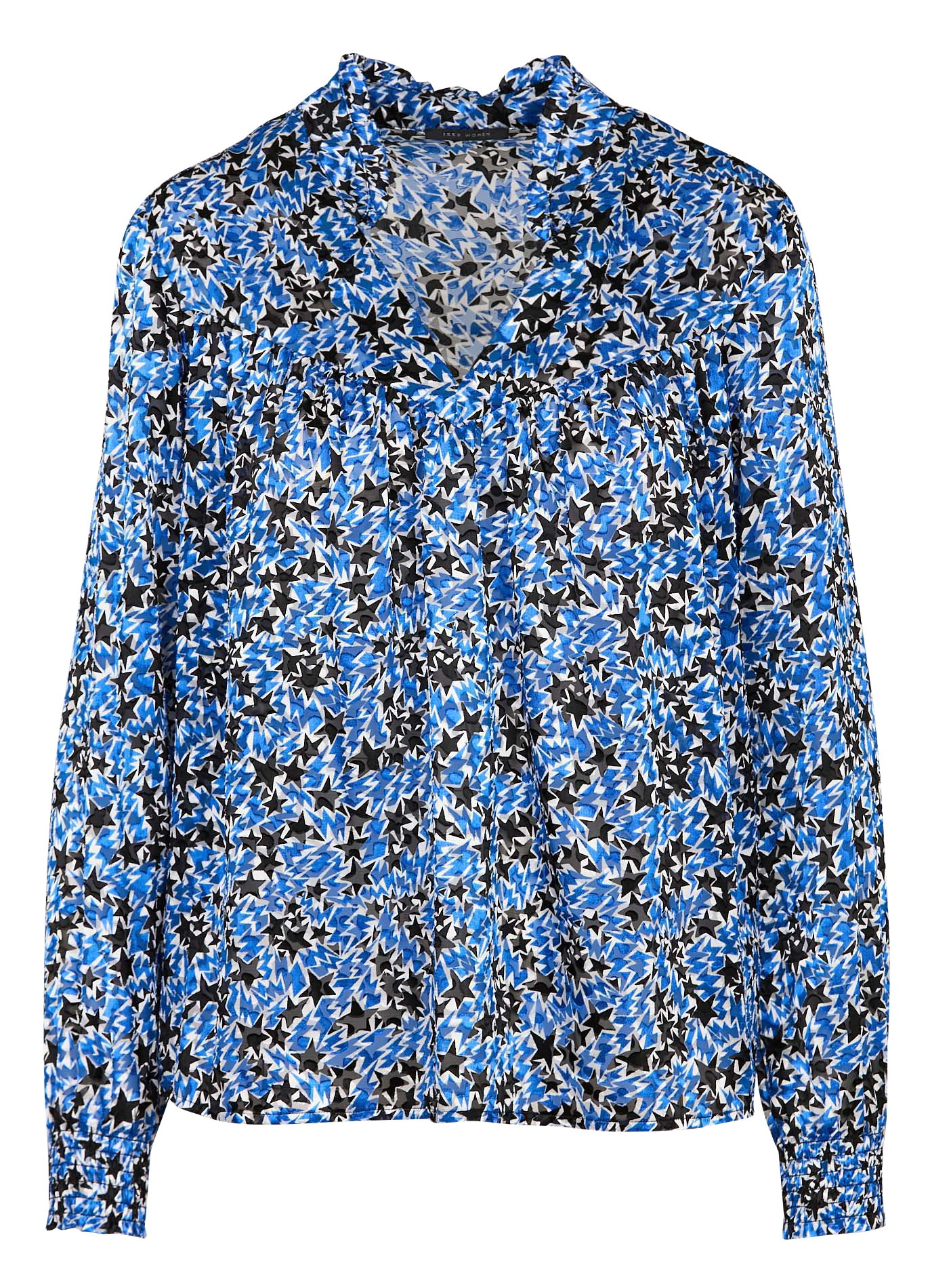 Blouse ample à encolure V | Bleu