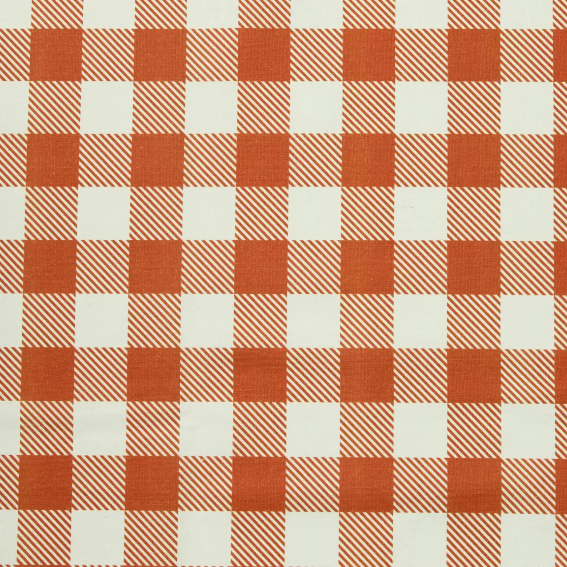 Nappe rectangulaire coton enduit (150 x 250 cm) Vichy Terracotta