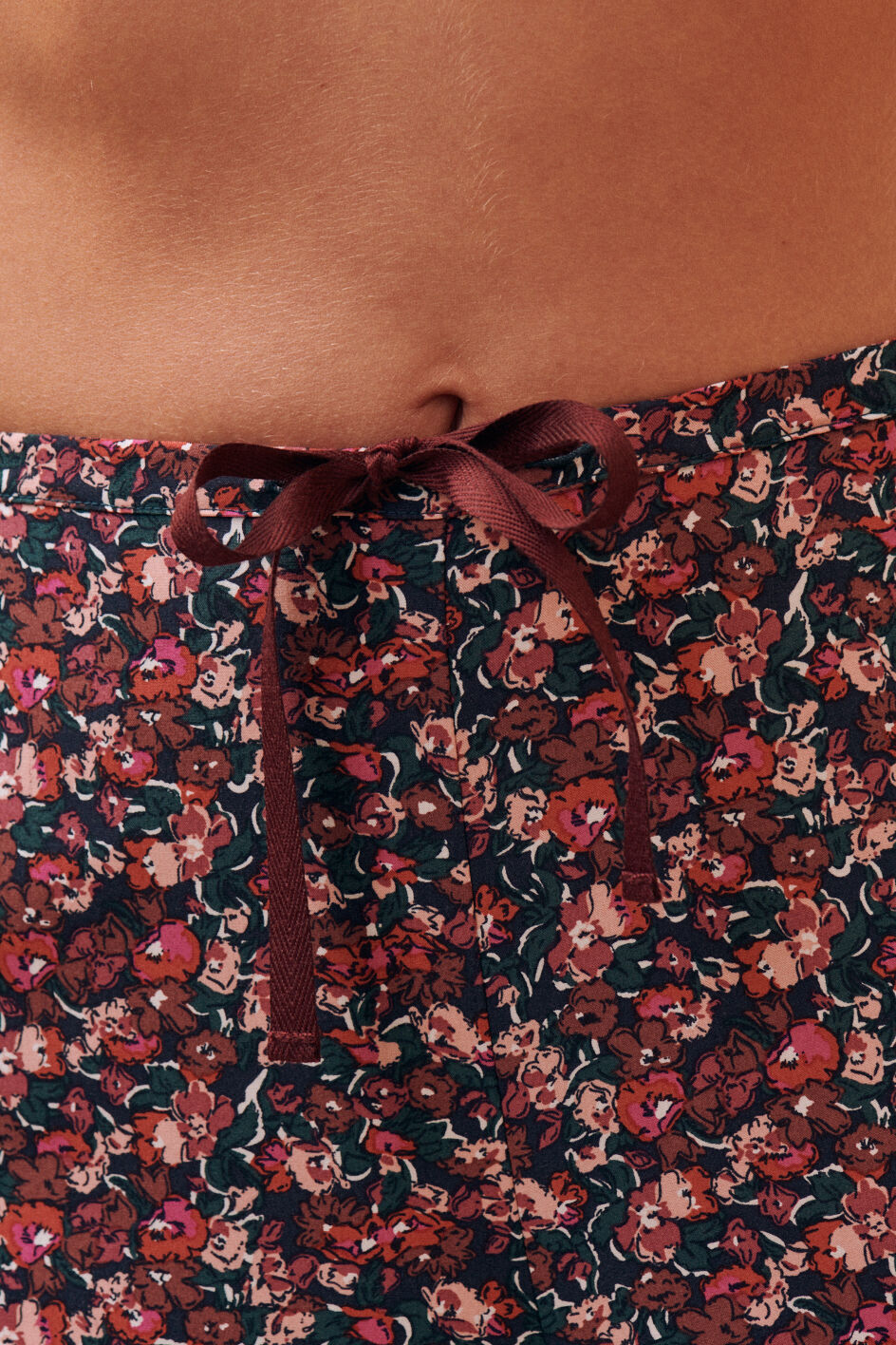 Pantalon large - valse rose dahlia