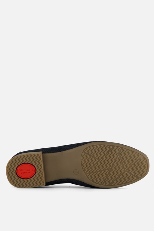 Tamaris Comfort Instappers blauw Leer
