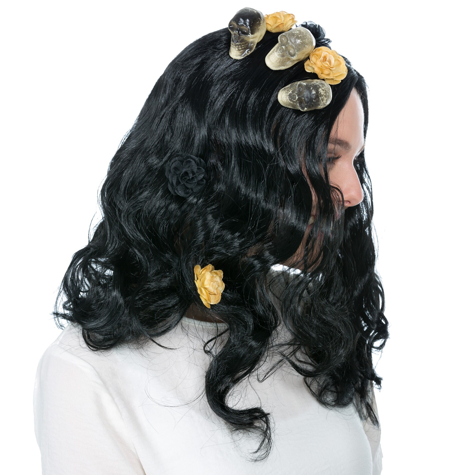 tectake® Frauenperücke Skull