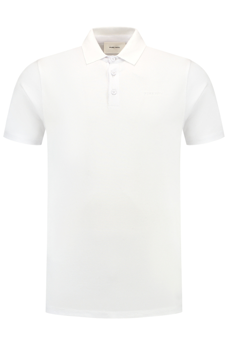 Pure Path witte heren polo