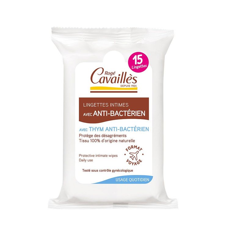 Lingettes Avec Anti-bacterien X15 Intime roge-cavailles