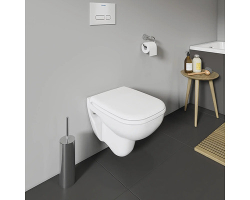 DURAVIT wandcloset D-Code, diepspoel, met rand, kort, wit, glanzend, zonder toiletzitting 2211090000