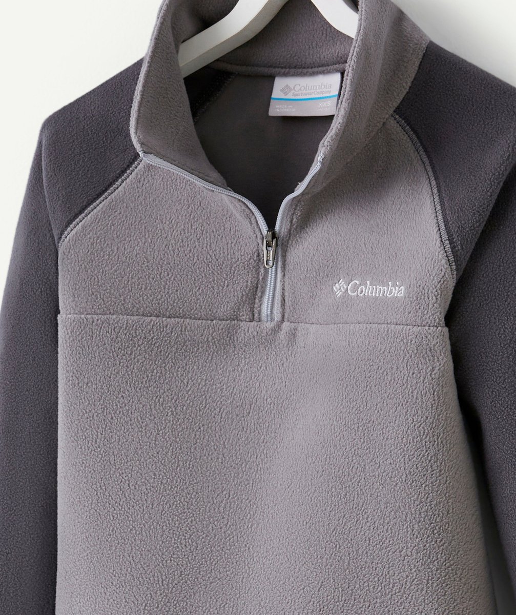 COLUMBIAPULL EN POLAIRE GARÇON AVEC DEMI-ZIP GLACIAL GRIS FONCÉ