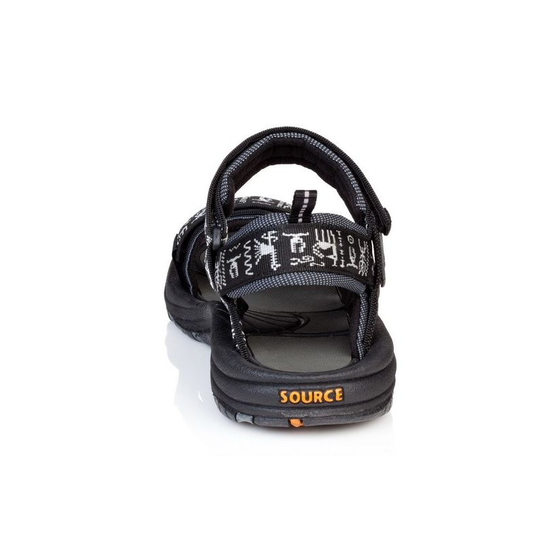 Source Gobi Black heren Inca sandalen