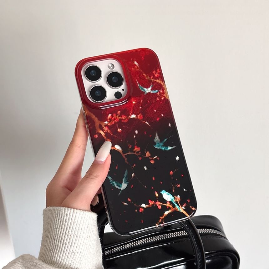 VanDi - Telefoonhoesje met vogelprint - iPhone 16 / 16 Pro / 16 Pro Max / 15 / 15 Pro / 15 Pro Max / 14 / 14 Pro / 14 Pro Max / 13 / 13 Pro / 13 Pro Max