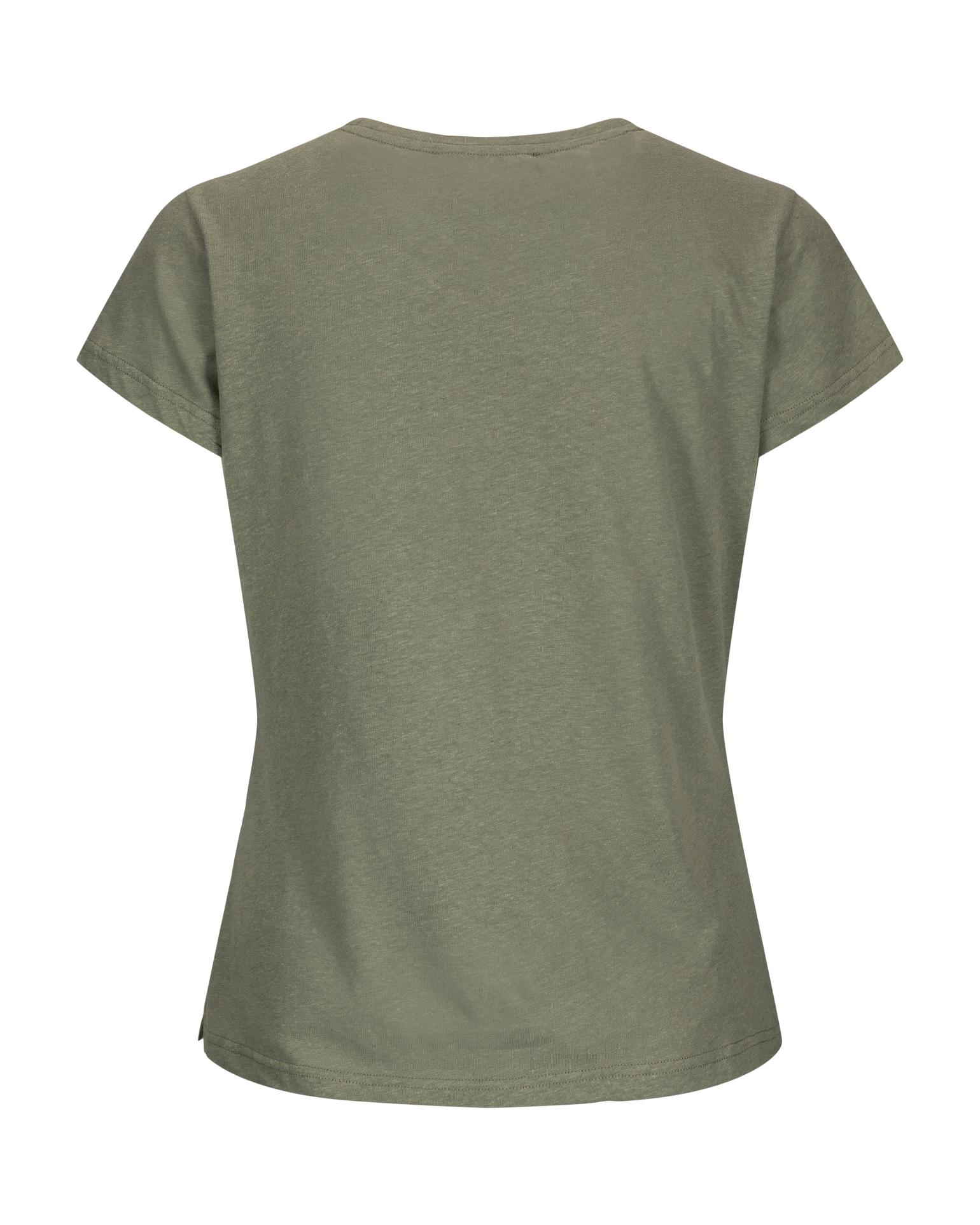 Amundsen Linen Tee Womens Olive Ash