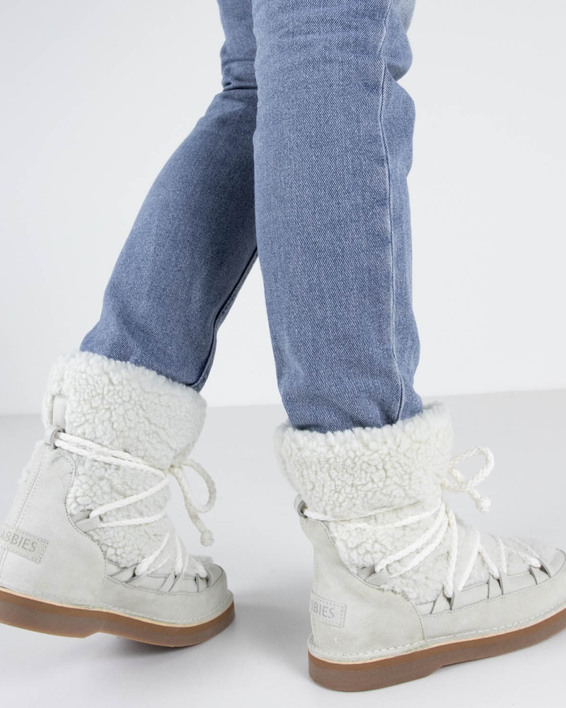 Shabbies Amsterdam Gevoerde boots  - wit