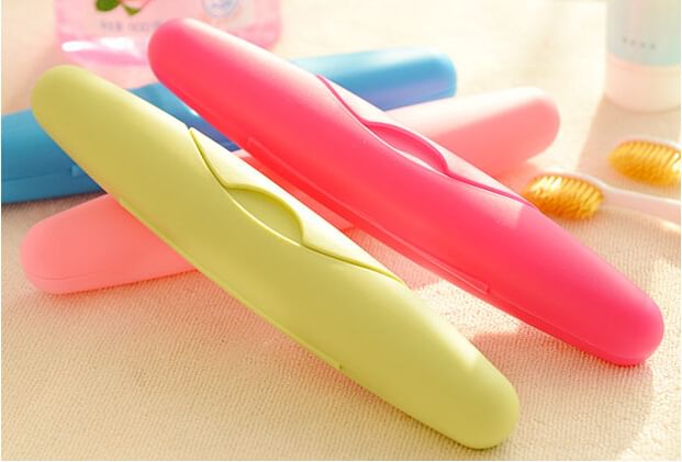 Eranso - Eenvoudige plastic reis-tandenborstelhouder