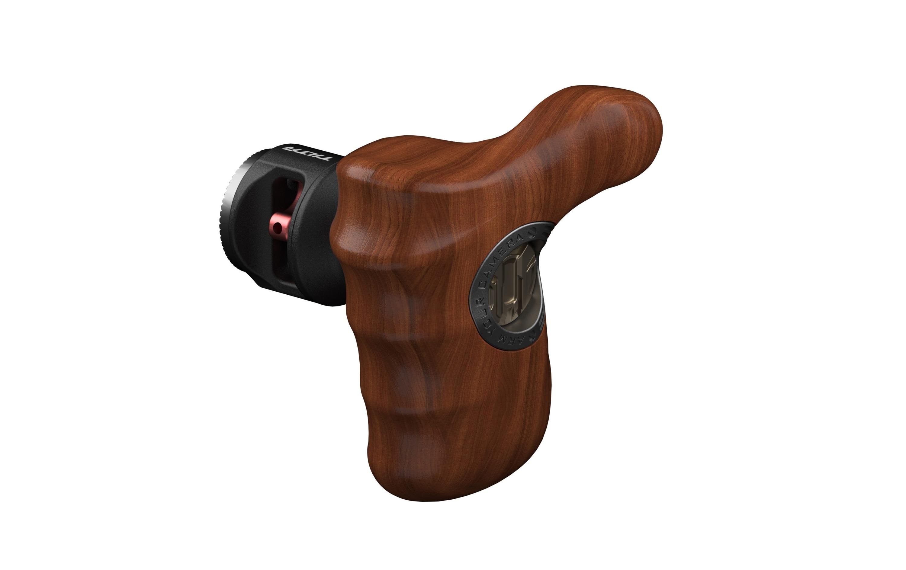 Advanced Left Side Wooden Handle Type X<br>Ergonomischer Holzgriff für maximalen Komfort mit ARRI-Rosettenanschluss