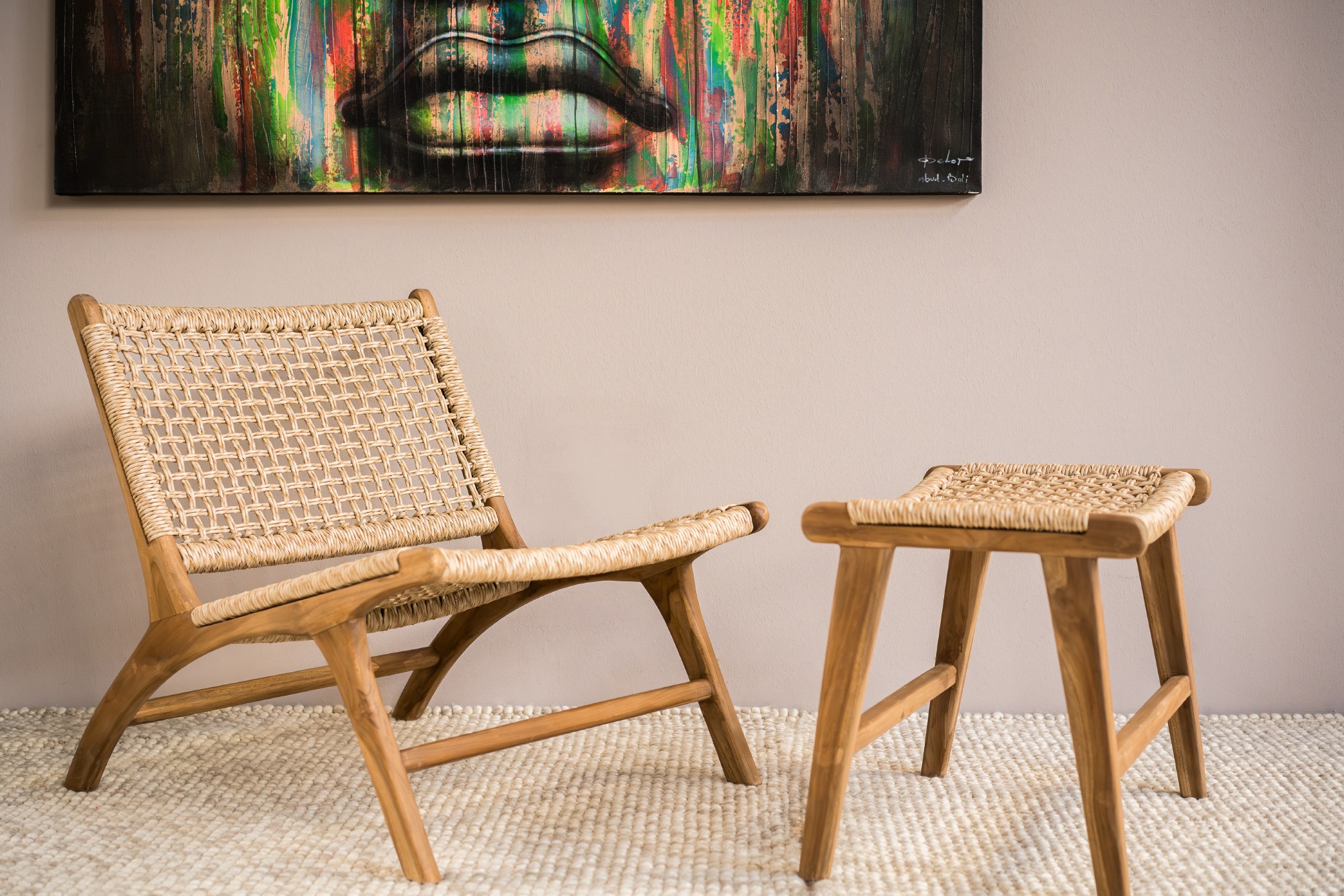 Bank 'Driessen' aus Teak, H 46 cm, B 60 cm, L 40 cm von fischer's lagerhaus