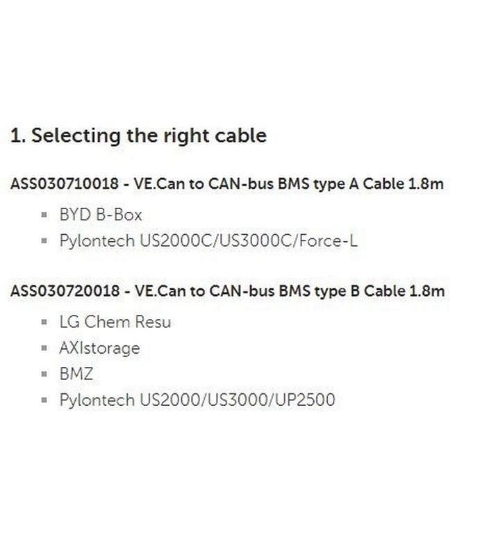Victron Anschlusskabel VE.Can to CAN-bus BMS, type A, 5 m Anschlusskabel Type A CAN-Bus an VE.Can