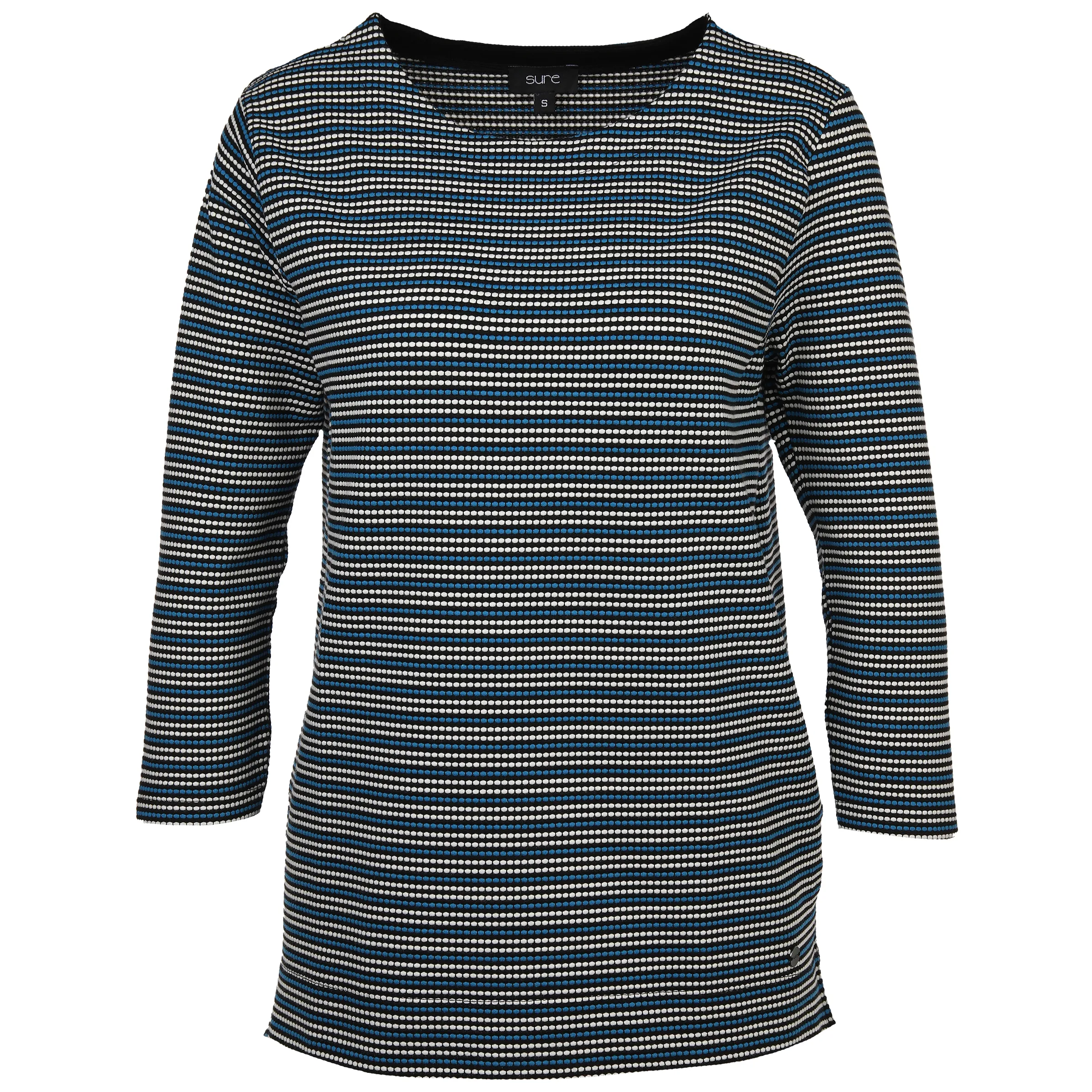 Damen Jacquard Shirt mit 3/4 Arm