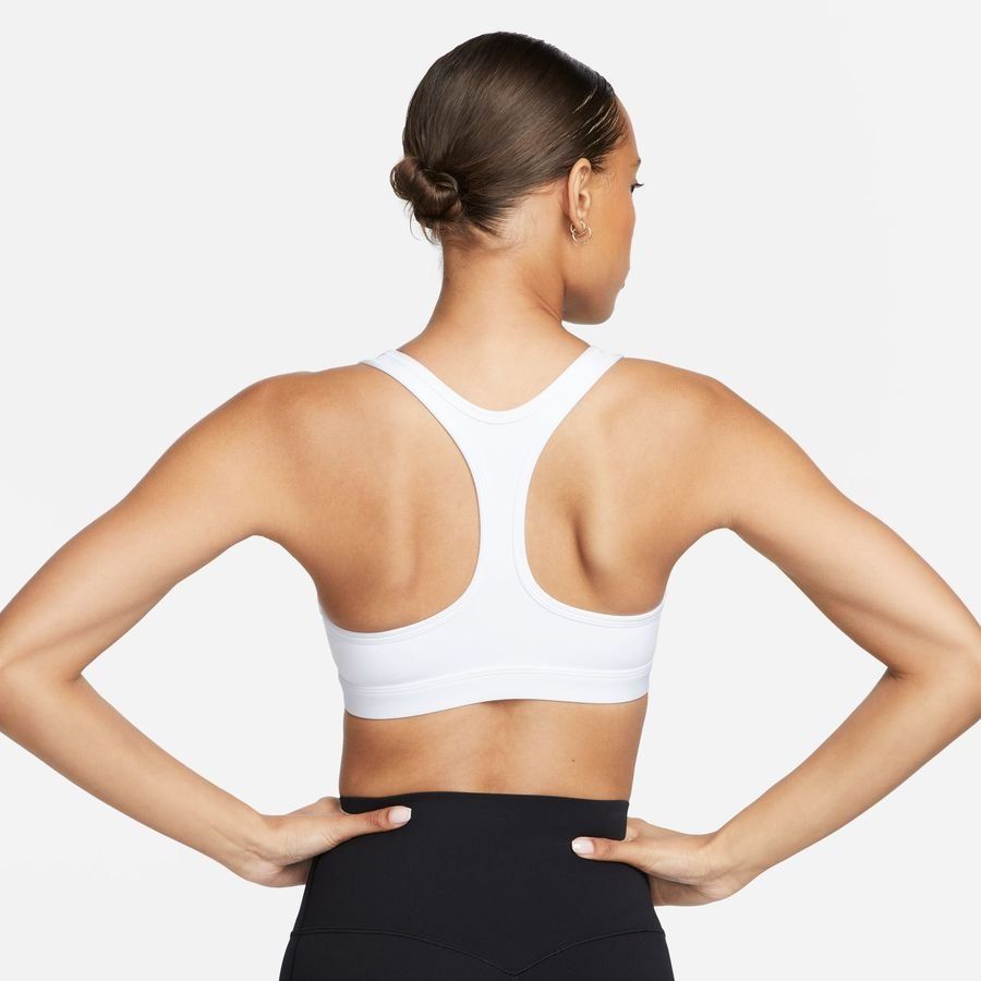 Nike Brassière Swoosh Light Support - Blanc/Noir Femme