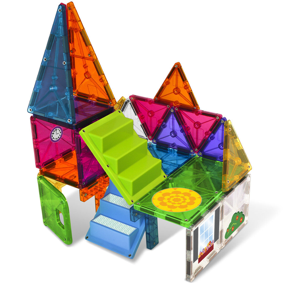Magna-tiles magnetische tegels clear colors house - 28st