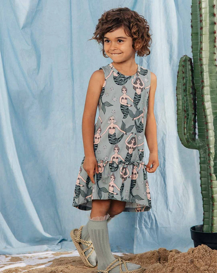 Träger-Kleid MERMAID in mint