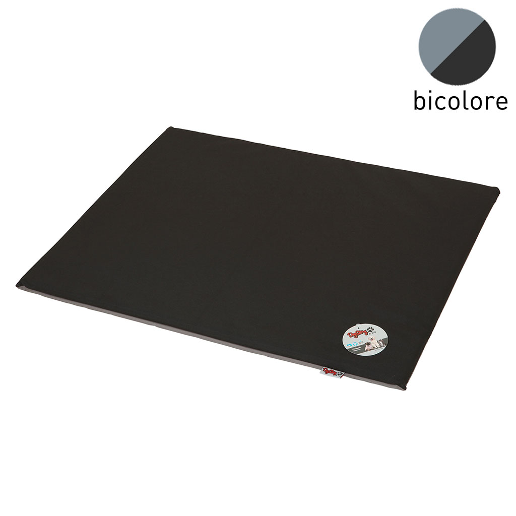 Coussin pour chien polyester bicolore gris et noir 60x80cm