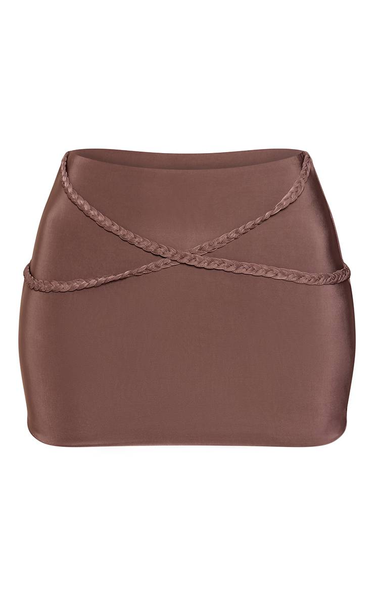 Moka Ensemble Coordonné Mini-jupe Shape En Jersey Slinky Avec Détail Tressé