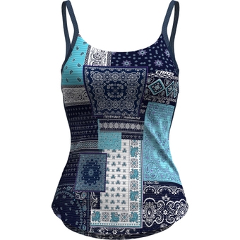Crazy Top Shiny T-Shirt Bandana Damen