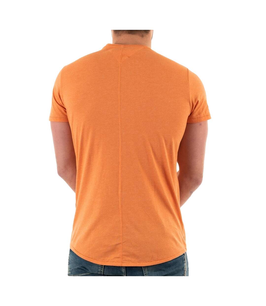 T-shirt Orange Homme Tommy Hilfiger Slim Jaspe