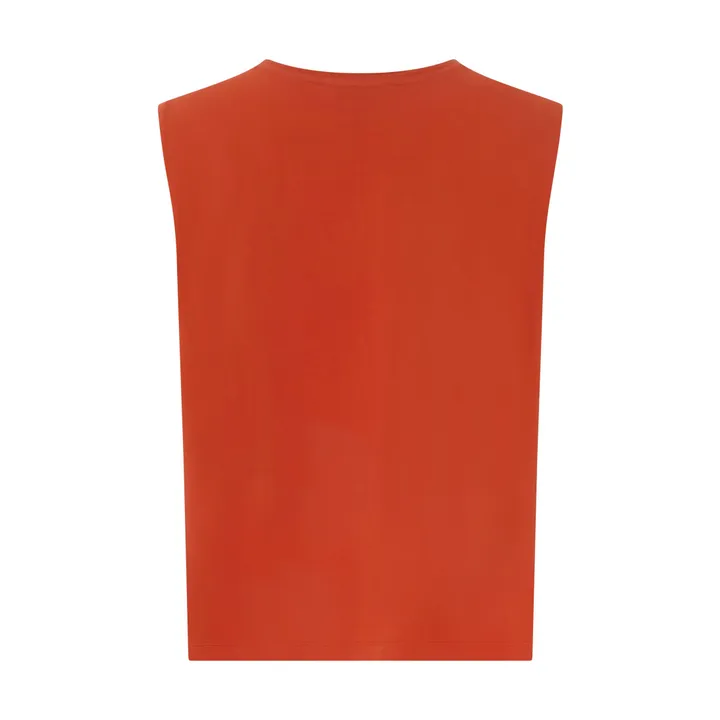 Alma Deia Débardeur Loose Plissé Coton Bio | Corail