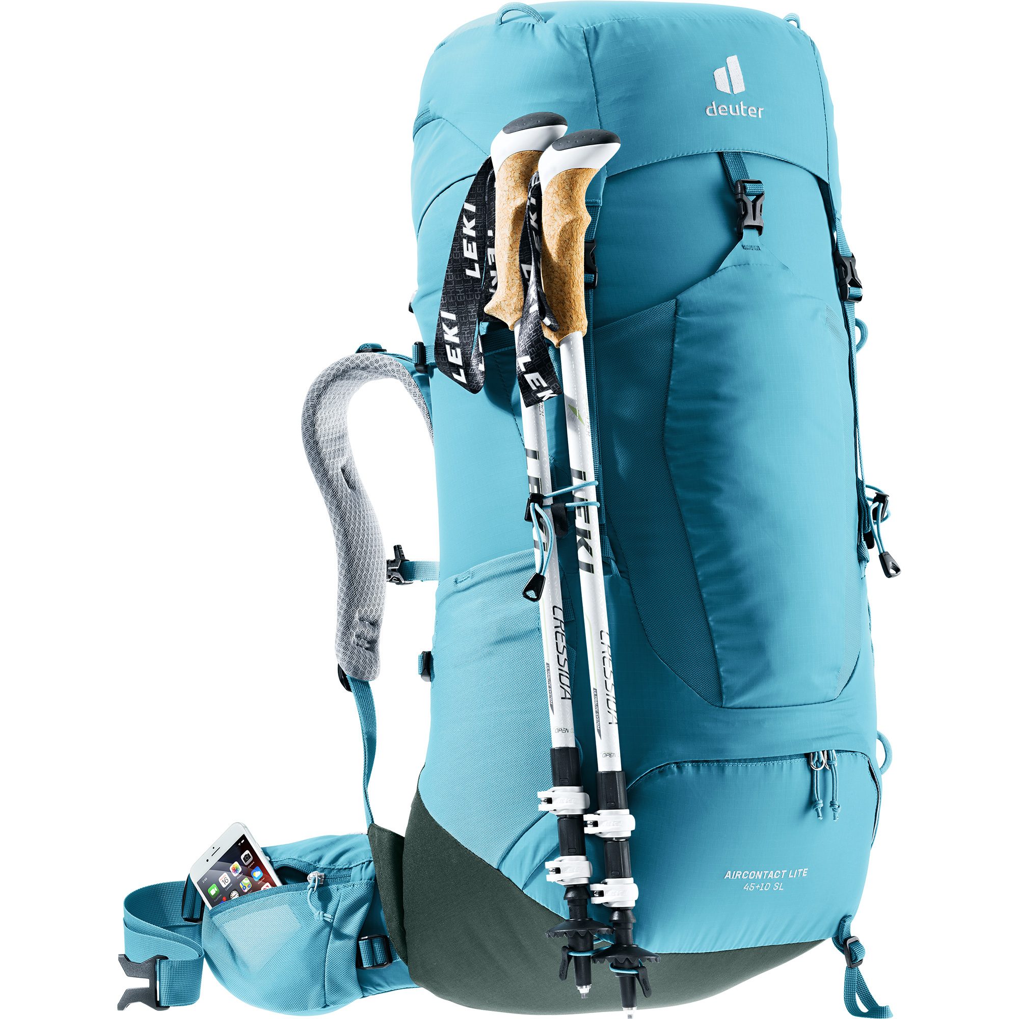 deuter Aircontact Lite 45l + 10 SL Trekkingrucksack Damen lagoon ivy