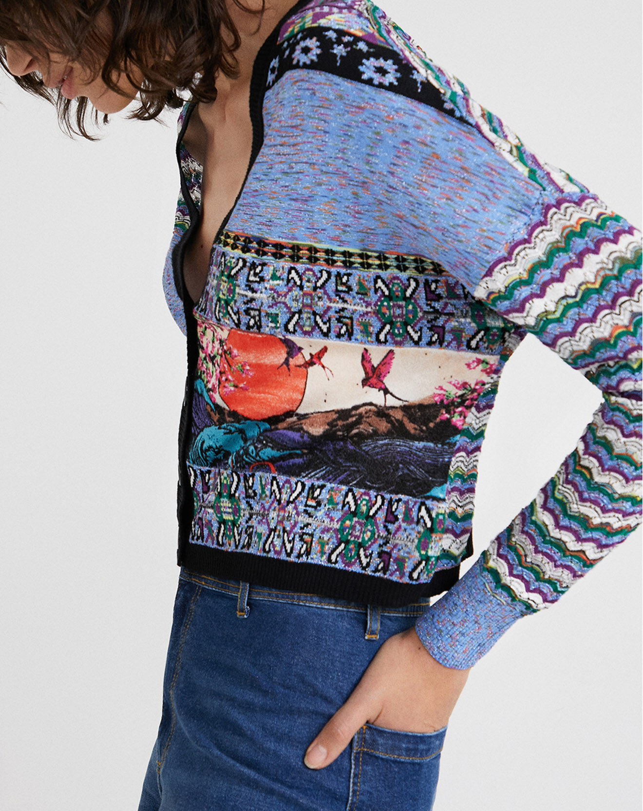 Desigual Pullover Angele bleu royal