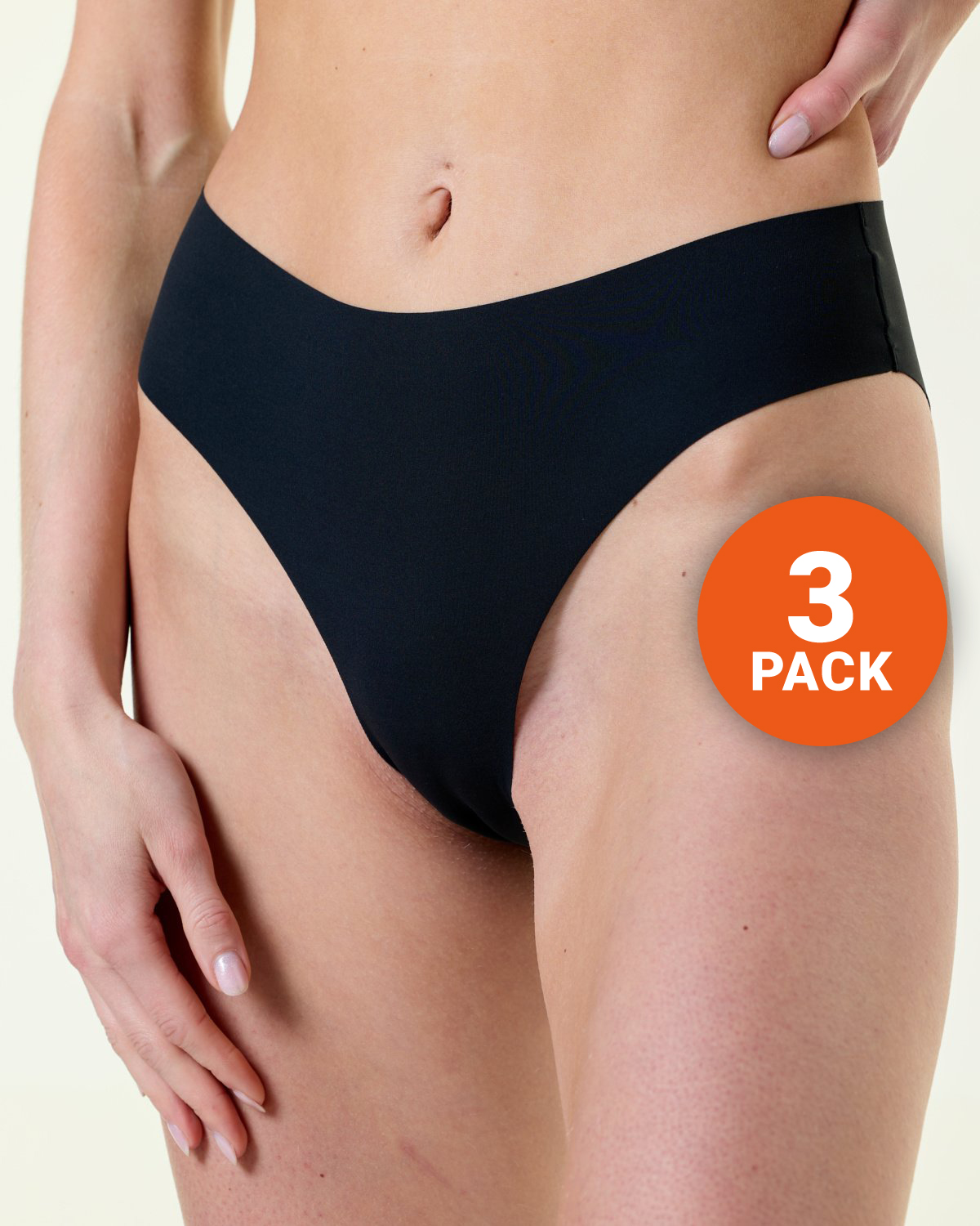 LEVITY 3-pack Invisible Brief Black