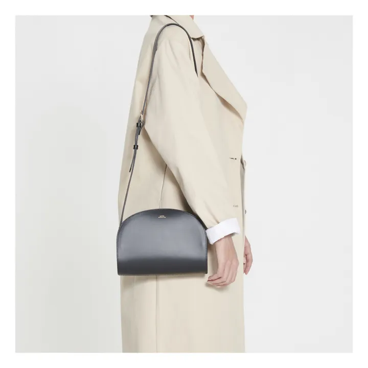A.P.C. Sac Demi Lune Cuir Lisse | Noir